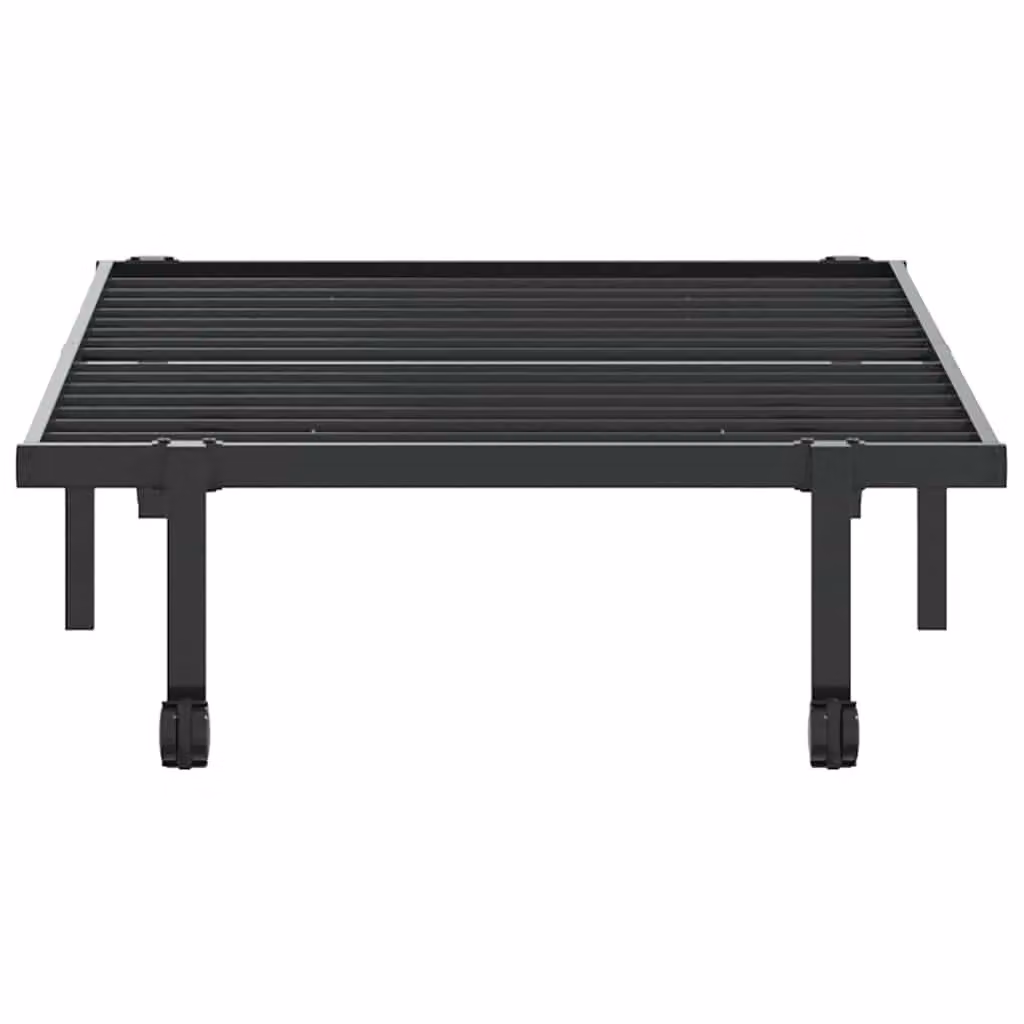 Berkfield Home Foldable Metal Bed Frame in Black, W/D/H: 90 x 200 cm – 2