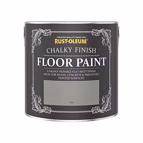 Rust-Oleum Matt Water-Based Scratch-Proof Floor Paint in Grey, 2.5L – 4