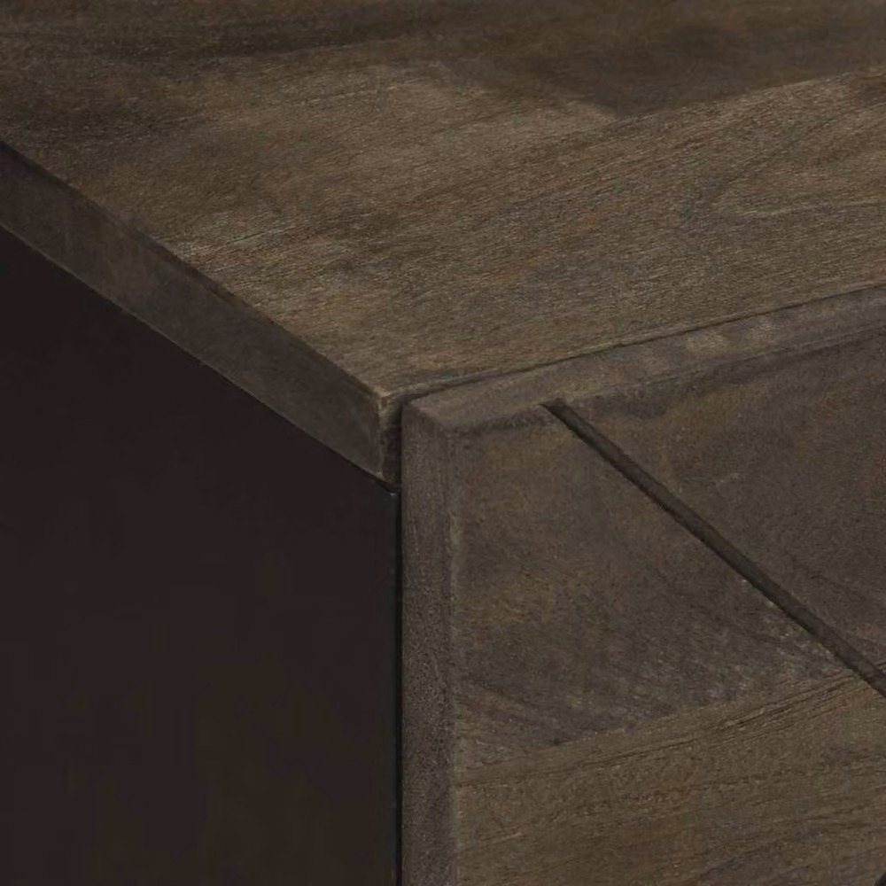 Berkfield Home Black Mango Wood Bedside Cabinet W/D/H: 40 x 33 x 46 cm – 5