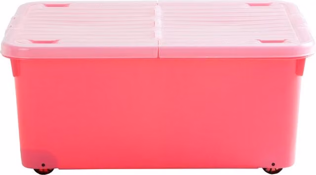 Wham Wheel Box with Lid, Pink, 30 l
