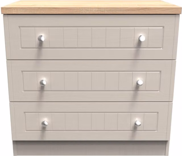Ready Assembled 2 U Norton 3 Drawer Chest in Beige