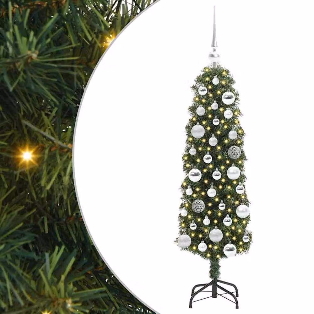 Berkfield Home Artificial Christmas Tree with 150 LEDs and Stand, Green, Height: 120 cm – 2
