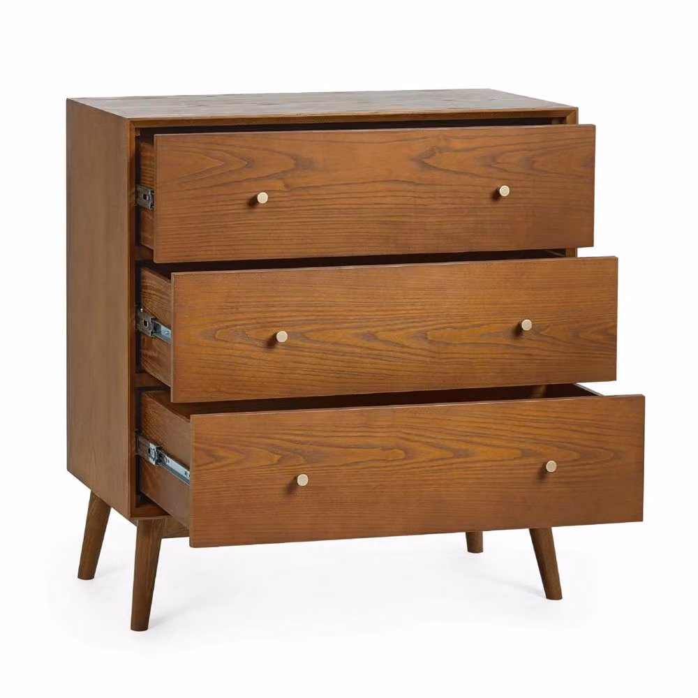 Cheshire Calder 3 Drawer Chest in Brown Ash Wood – 2