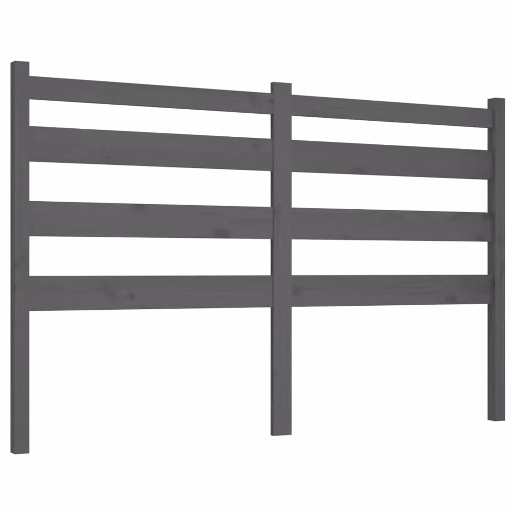 Berkfield Home Rustic Grey Solid Pine Bed Headboard W/D/H: 146 x 4 x 100 cm – 2