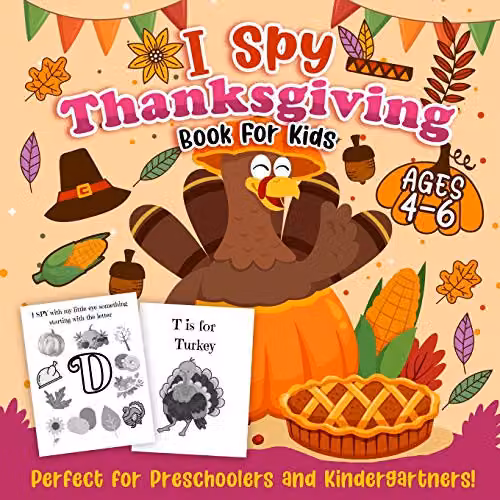 Happy Harper I Spy Thanksgiving Multicolour Paperback Book for Preschoolers and Kindergartners Ages 4-6