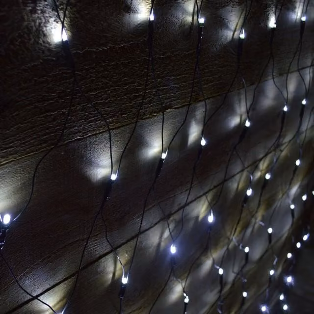 Samuel Alexander 180 LED Premier Multifunction Christmas Net Light with Timer, Cool White, W: 1.7 m, H: 1.2 m – 1
