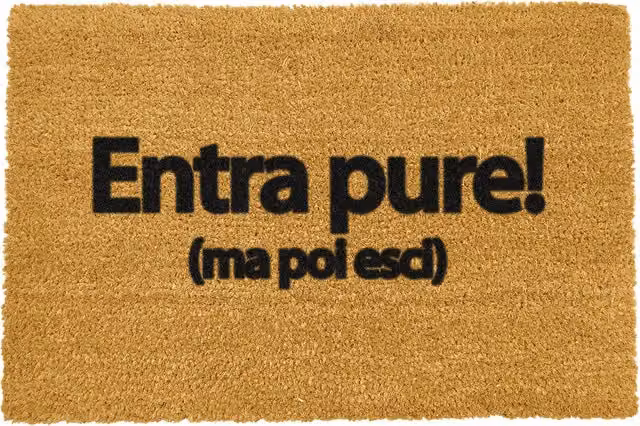 Artsy Entrapure Black Rectangular Coir and PVC Non-Slip Weatherproof Doormat