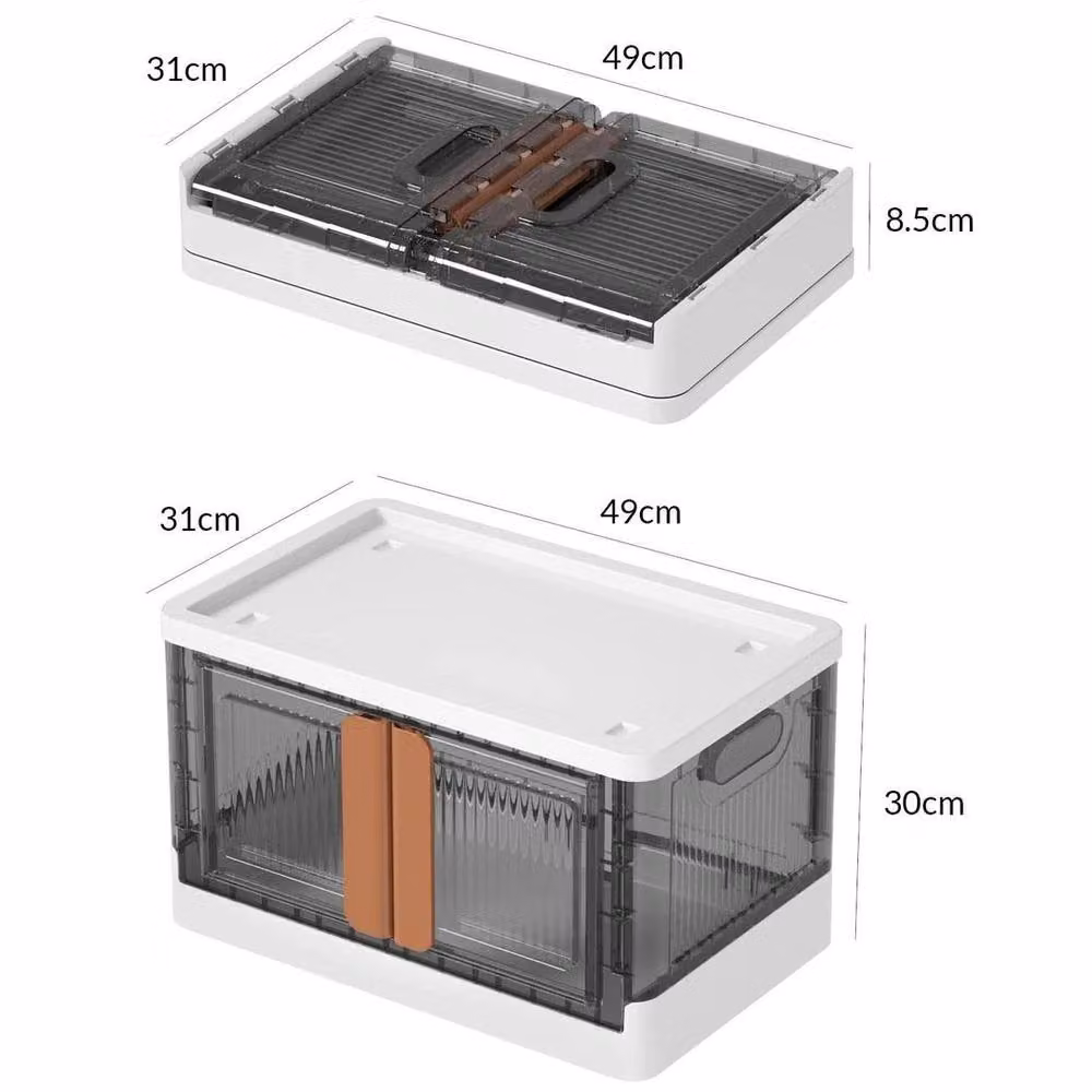 KORVIXA 32L Folding Plastic Storage Box in Transparent – 2