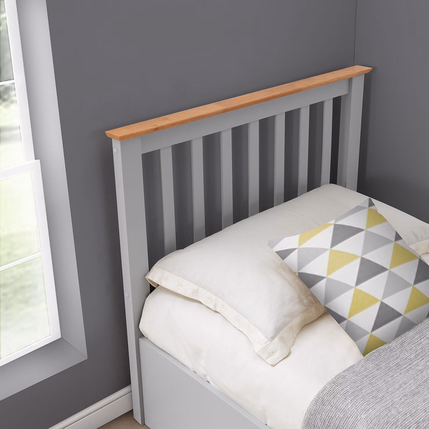 Bedmaster Francis Grey Wooden Ottoman Bed with Lift Up Base – 2