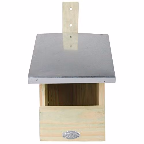 Esschert Fallen Fruits Flycatcher Nest Box in Natural Brown and Beige Wood