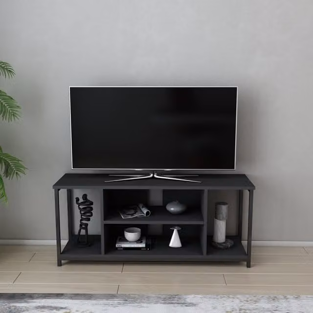 Rinaldo Modern TV Unit in Anthracite and Black