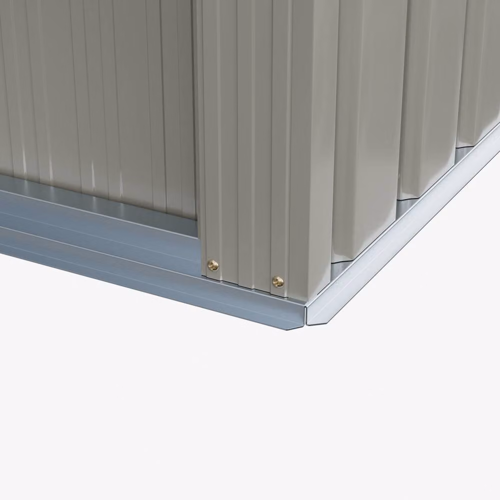 Living and Home Grey Metal Outdoor Garden Storage Shed with Lockable Sliding Door, W/D/H: 91.44 x 152.4 x 91.44 cm – 3