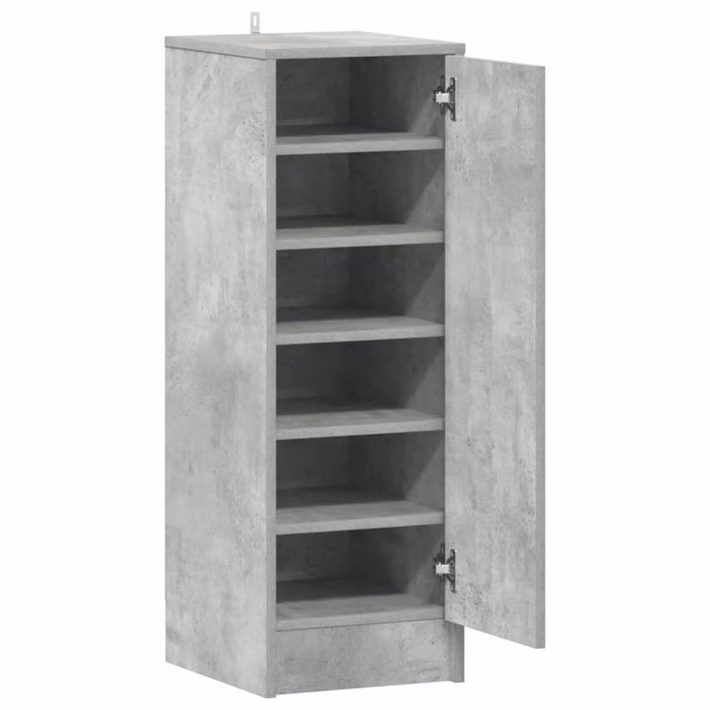 Berkfield Home Wall Mounted Shoe Cabinet in Grey, W/D/H: 32 x 35 x 92 cm – 2
