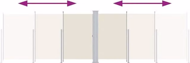 Berkfield Home Retractable Side Awning in Beige, W/H: 600 x 200 cm