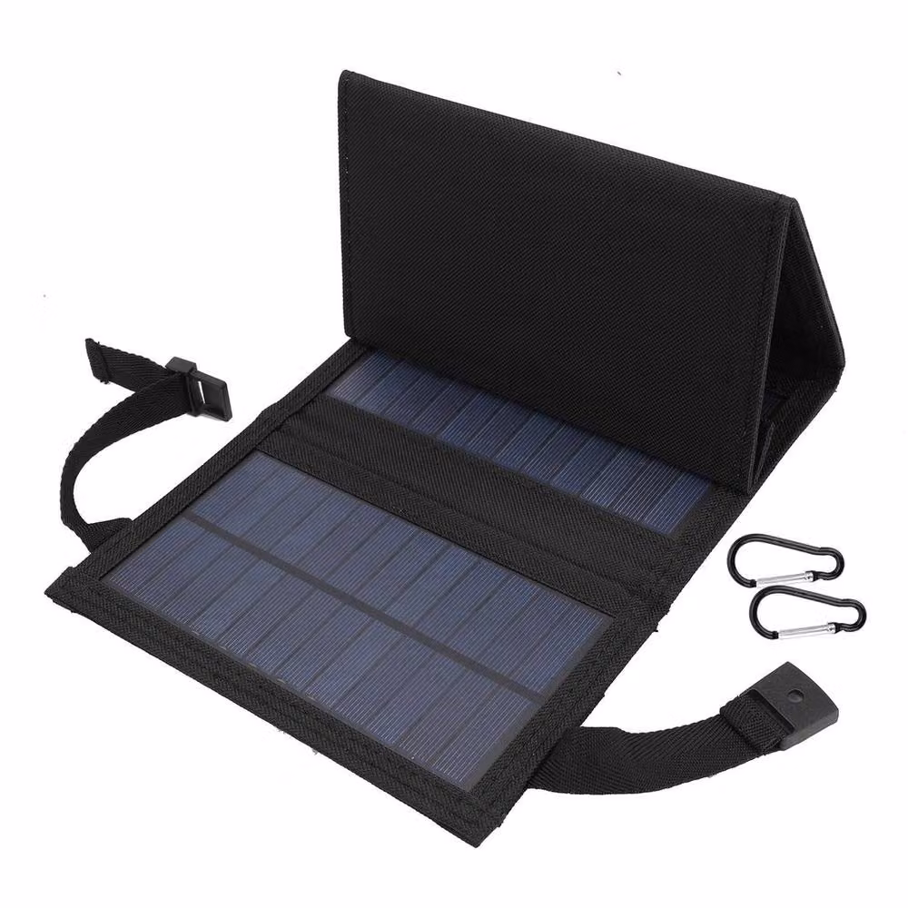 FLAVORA Solar Folding Power Bank Panel Charger in Black – 3