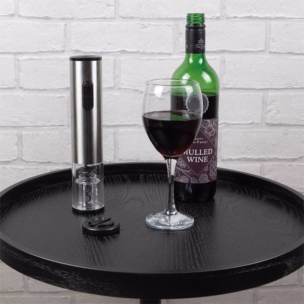 NESTLUNE Battery Operated Electric Wine Opener in Silver – 4