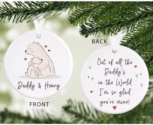 Uniqueful White Ceramic Polar Bear Hanging Ornament and Pendant Decoration