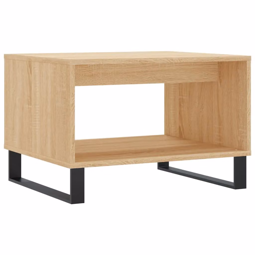 Berkfield Home Sonoma Oak Coffee Table in Brown, W/D/H: 60 x 50 x 40 cm – 2