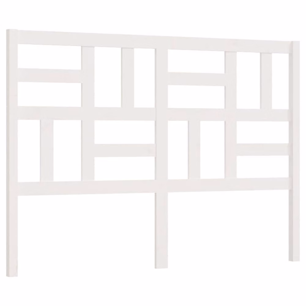 Berkfield Home Beautiful White Solid Pine Wood Bed Headboard W/D/H: 146 x 4 x 104 cm – 2