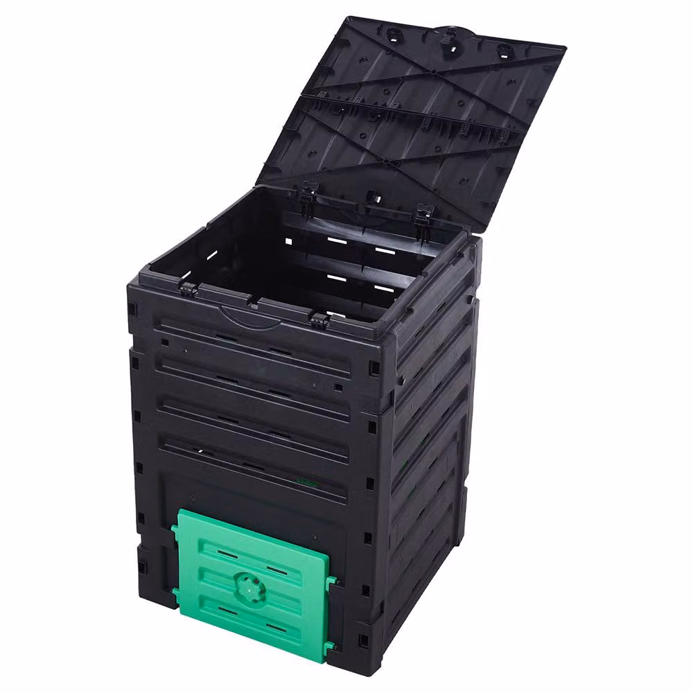 Living and Home 450L Green Plastic Garden Compost Bin with Flip Lid – 5