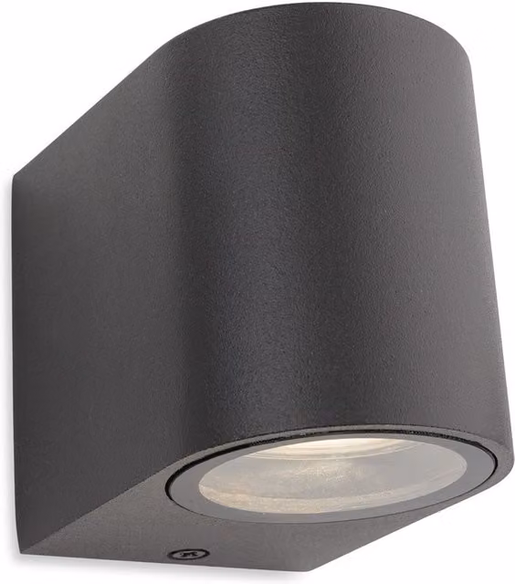 Firstlight Scenic Single Wall Light in Grey Metal with Transparent Glass, IP44, GU10
