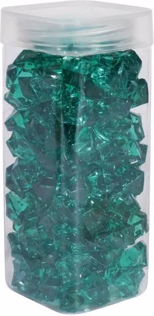KDMD Large Dark Green Acrylic Stones in Square Jars, 2 Pack, 300g each – 1
