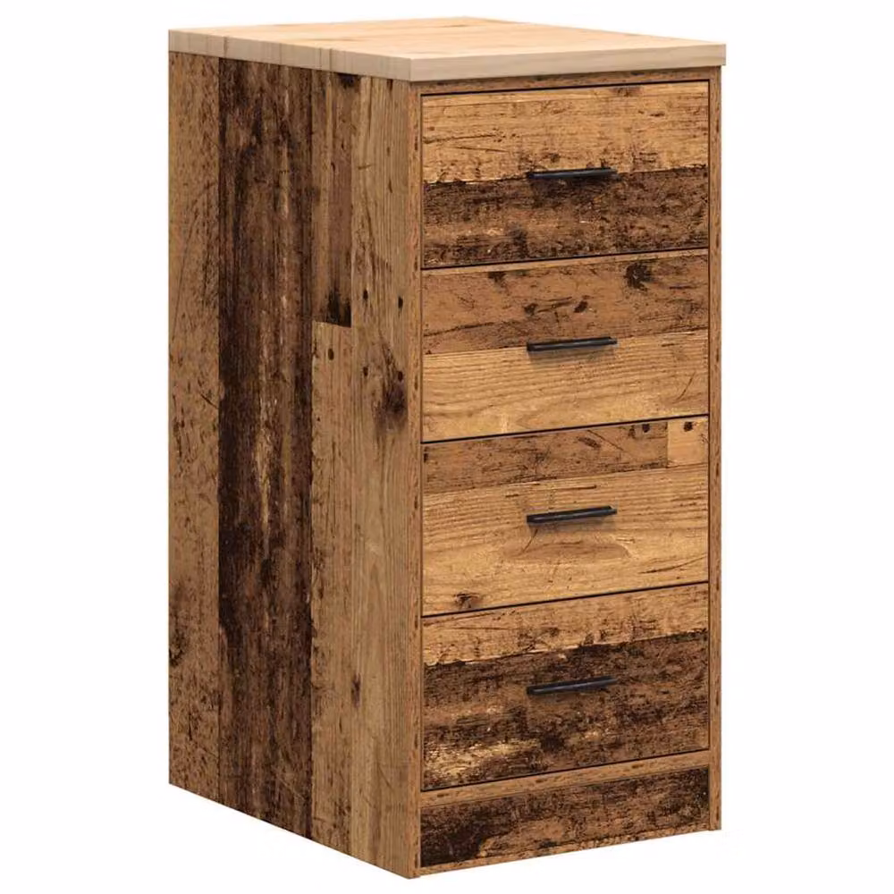 Berkfield Home Durable Garage Storage Cabinet in Brown Old Wood, Solid Pine, W/D/H: 40 x 51 x 85 cm – 2