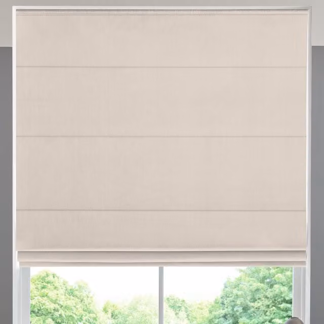 Lavery Simply Collection Made to Measure Blackout Roman Blind in Ivory/Beige/White