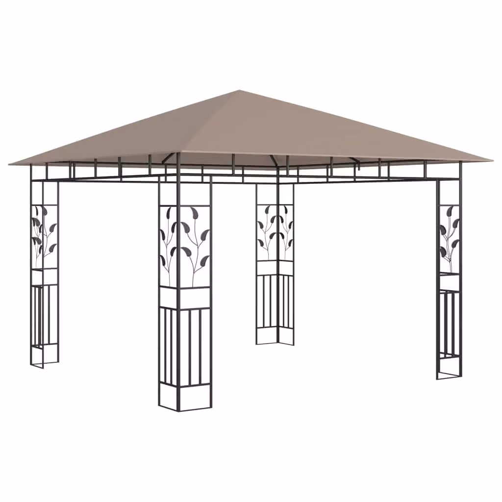 Berkfield Home Gazebo with Mosquito Net in Beige, W/D/H: 300 x 300 x 273 cm – 2