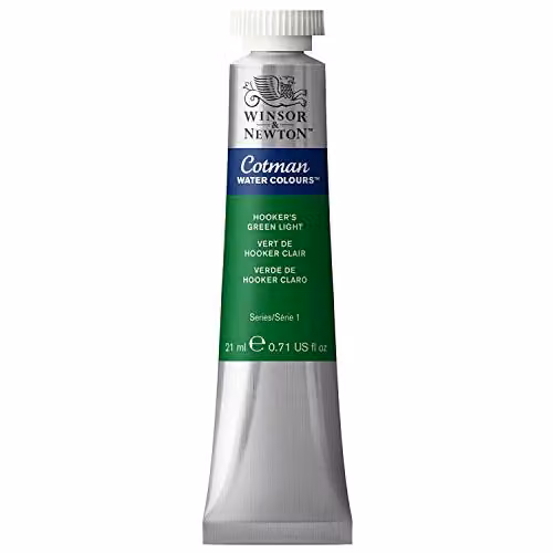 Winsor and Newton Cotman Watercolour Paint, Light Hooker's Green, 21ml – 2