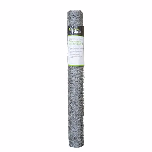 Samuel Alexander Galvanised Steel Chicken Garden Wire Net Fencing in Silver, W/H: 60 cm x 5 m
