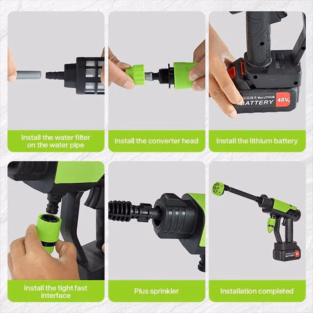EONLION Cordless Car Pressure Washer with Rechargeable Battery, Black – 4