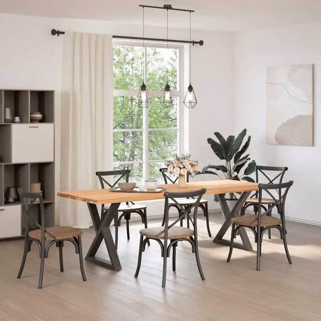 Berkfield Home Modern Dining Table Legs, 2 Pieces, Anthracite Steel, Height: 70 cm