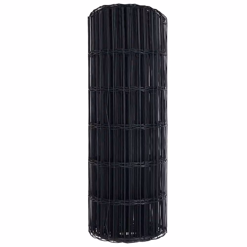 Berkfield Home Euro Fence Grey PVC-Coated Steel Rectangular Fencing, H: 0.4 m x W: 10 m – 5