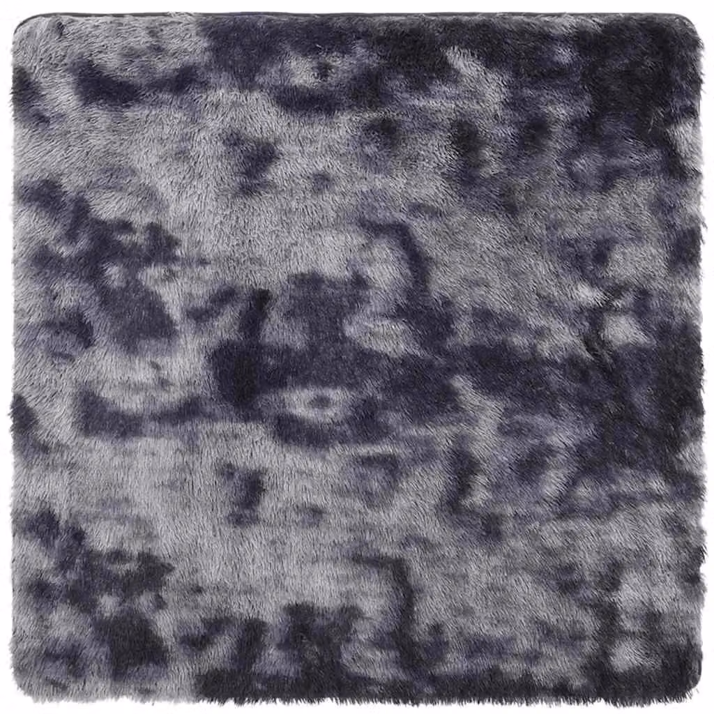 Berkfield Home NAVARRA Shaggy High Pile Rug, Dark Grey, W/D/H: 160 x 160 x 1 cm – 2