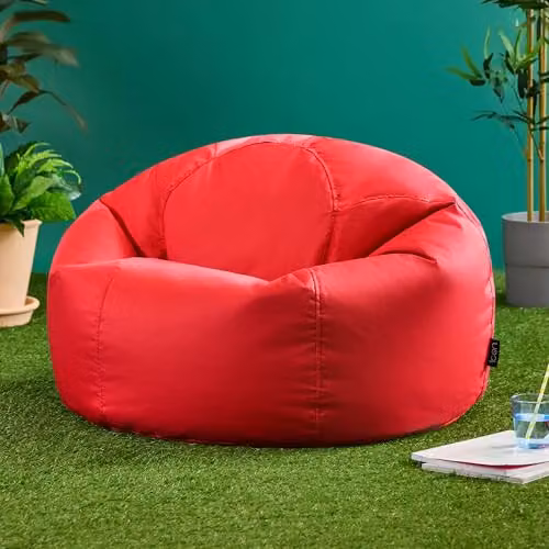 ICON Kingston Classic Indoor Outdoor Bean Bag Chair in Red and Yellow – 2