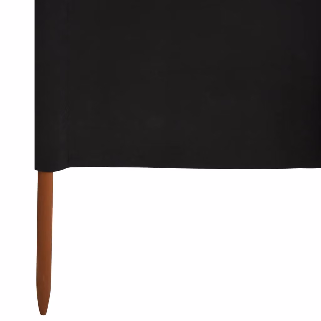 Berkfield Home 6-Panel Fabric Wind Screen Paravent, Black, W: 800 cm, H: 120 cm – 4