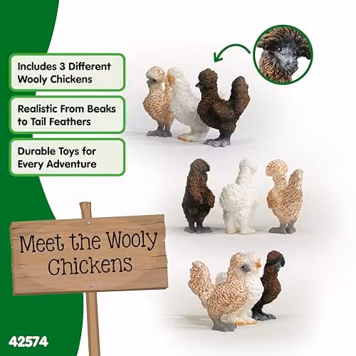 Schleich Farm World 3Pc Chicken Friends Multicolour Toy Figurine Set – 2