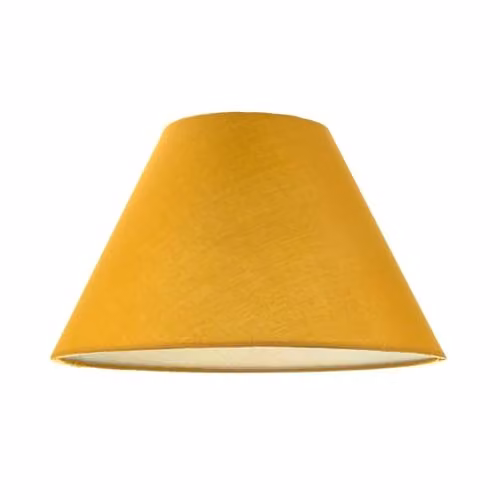 Happy Homewares Classic Cone Fabric Lampshade in Yellow, W/D/H: 25 x 17 x 11 cm