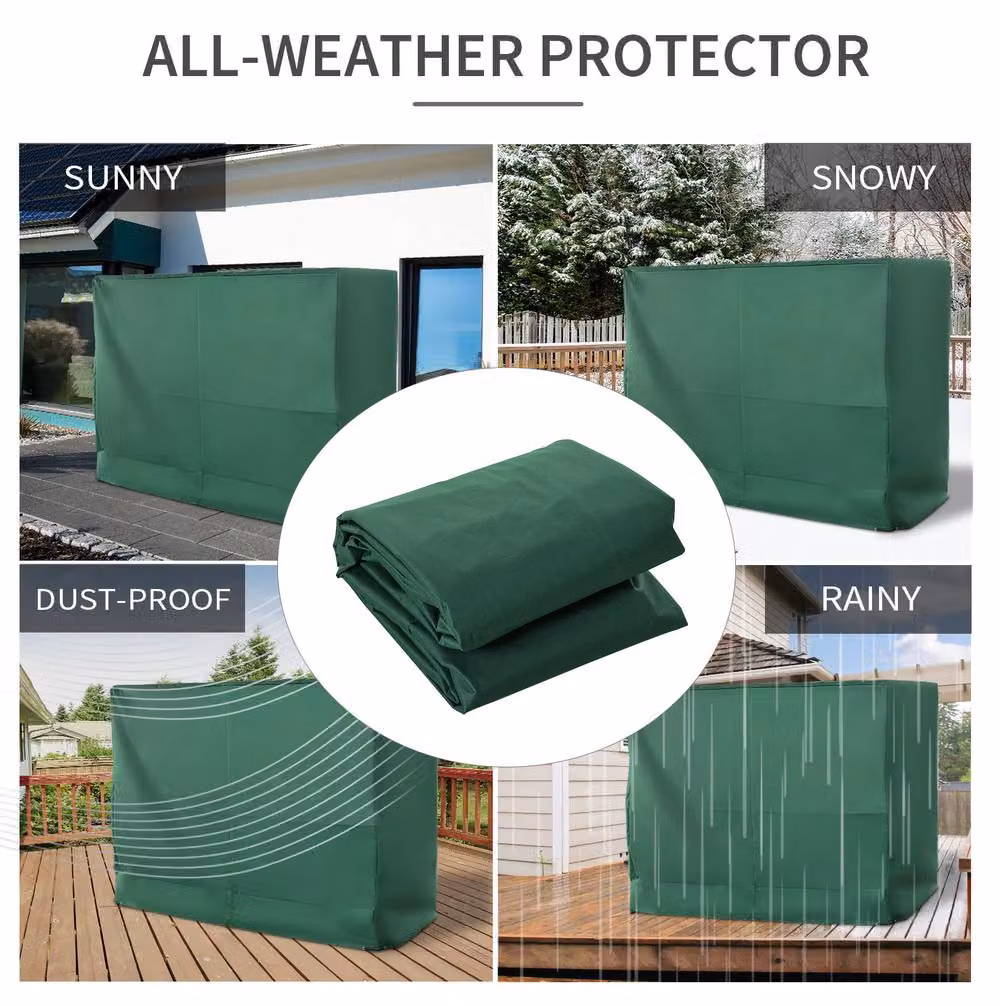 STILVORA Water Repellent Outdoor Swing Chair Cover, Green, W: 240 cm, D: 133 cm – 3