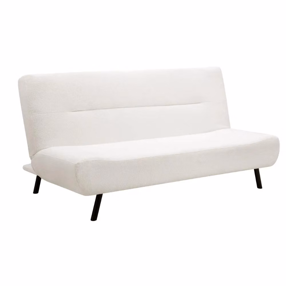 Home Detail Eadie 3 Seater White Bouclé Fabric Click Clack Sofa Bed – 2