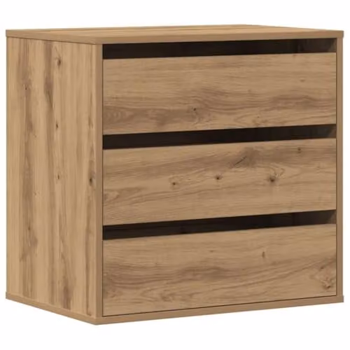 vidaXL Corner Chest of Drawers in Artisan Oak Brown, W: 60 cm, D: 41 cm, H: 58 cm