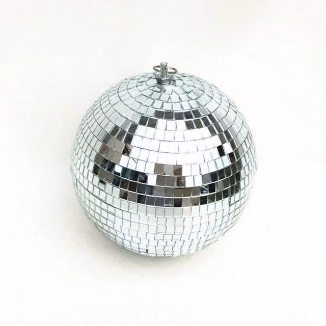 SPETLEK Silver Mirror Disco Ball Hanging Glitter Bauble, Diameter: 10 cm