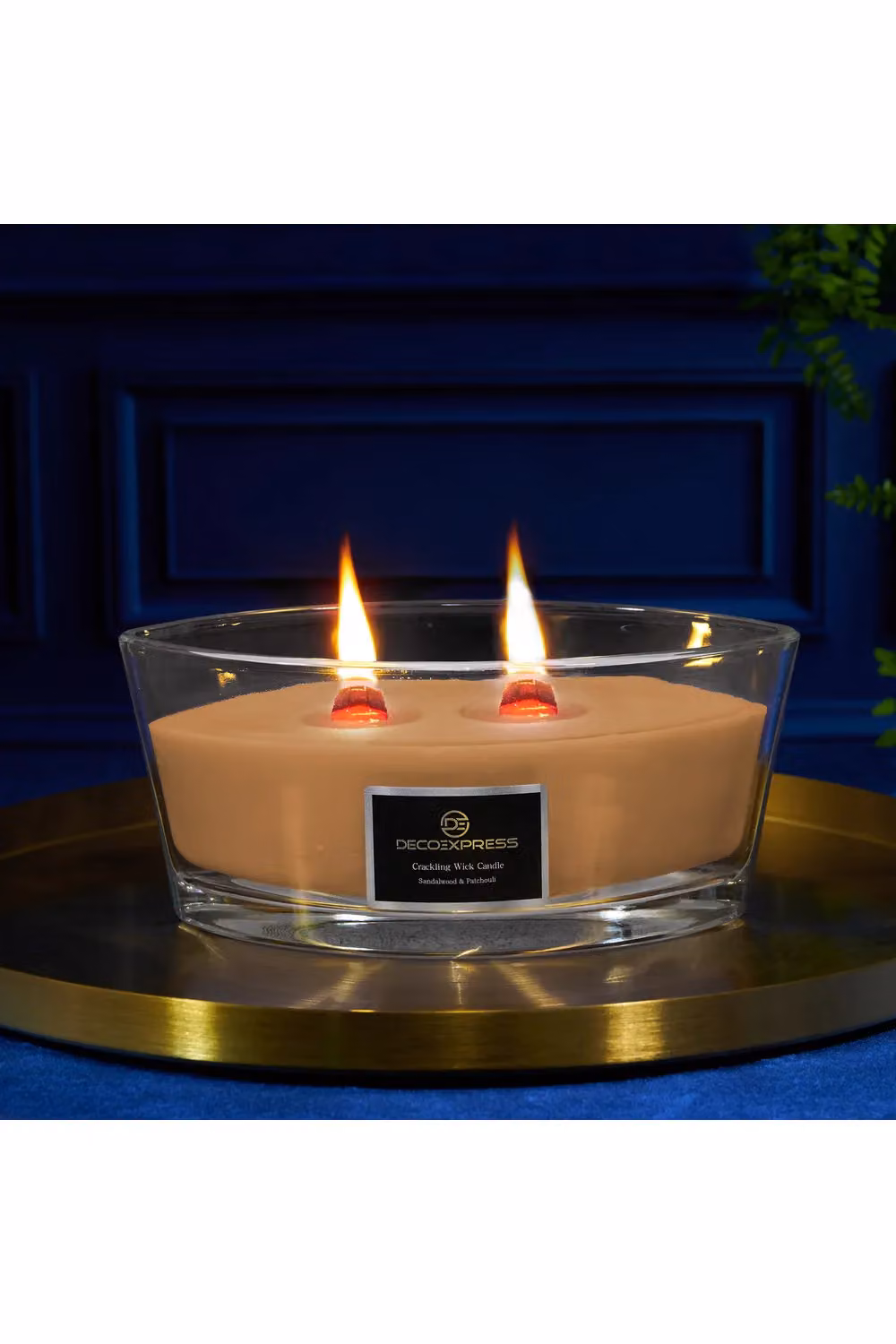 Deco Express Sandalwood and Patchouli Scented Woodwick Candles in Brown – 9