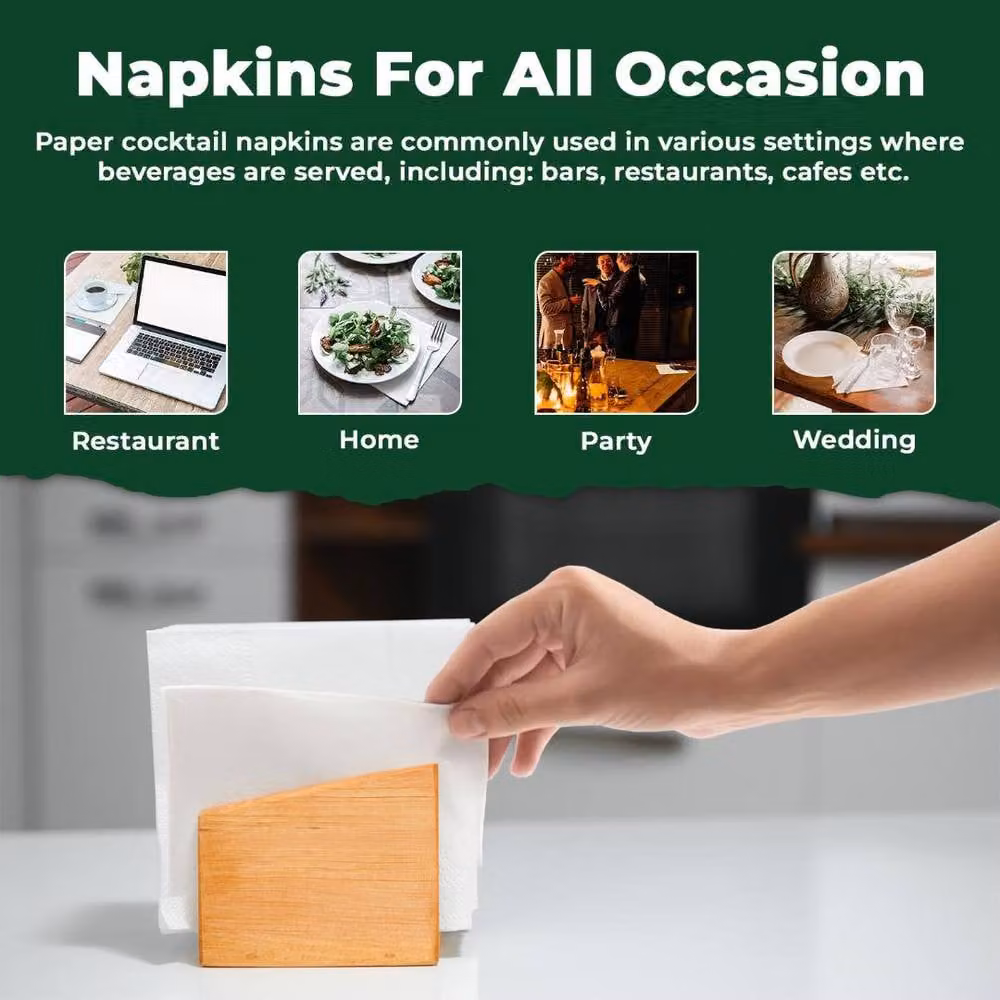 ECONX White 2-Ply Paper Napkins, 40 cm, 1000 Pack – 2