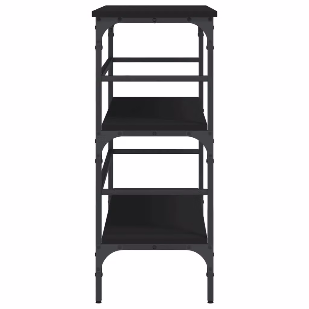 Berkfield Home Black Industrial Console Table in Engineered Wood W/D/H: 100 x 32 x 75 cm – 4