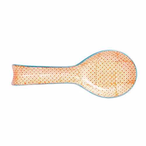 Nicola Spring Orange Floral Hand-Printed Ceramic Spoon Rest