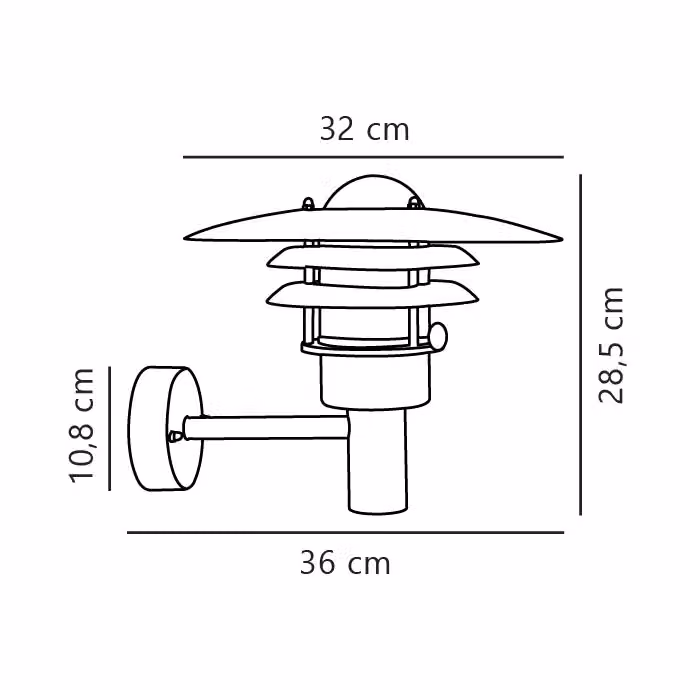 Nordlux Lønstrup Outdoor Wall Light Black Metal E27 IP44 – 3
