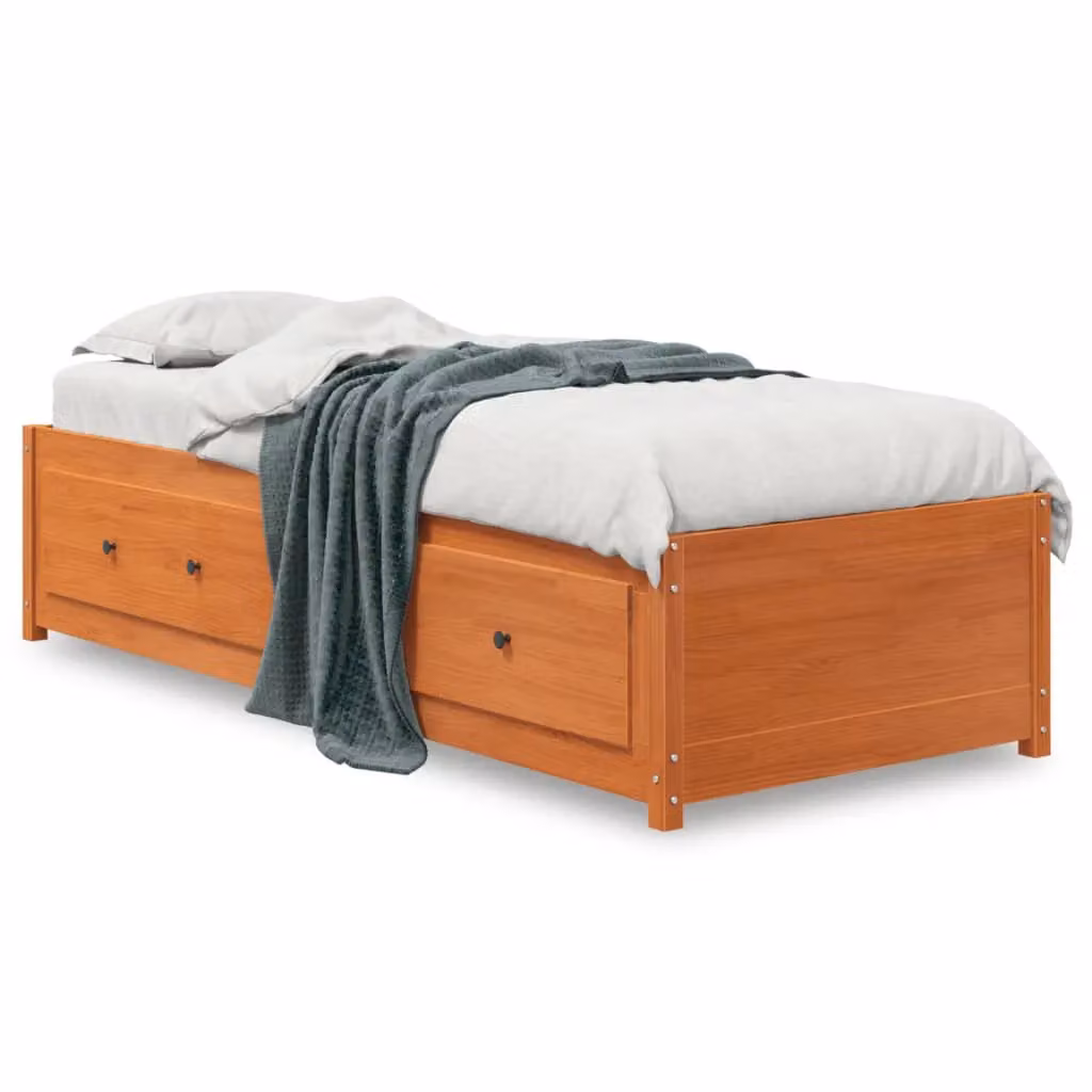 Berkfield Home Rustic Day Bed in Waxed Brown Solid Pine, W/D/H: 190 x 90 x 0 cm – 2