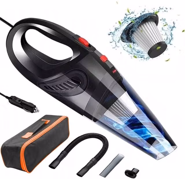 NESTLUNE 120W Handheld Car Vacuum Cleaner in Black, W/D/H: 100 x 15 x 15 cm
